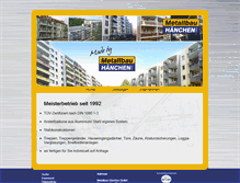 Tablet Screenshot of metallbau-haenchen.de